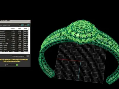 Women Bracelet Indian style madrassi 3D print model 3D print model