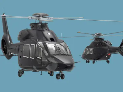  Medium Private Helicopter Rigged 