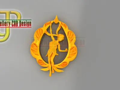 DANCEING GIRL PENDENT 3D print model