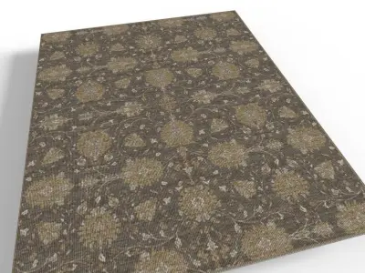 Marie Grey Taupe Rug Low-poly 3D model
