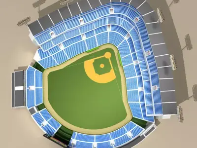 Baseball stadium 3D model