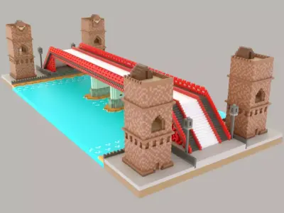 Pixel Bridge 3D print model