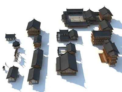 Chinese Ancient buildings 3D model purchase