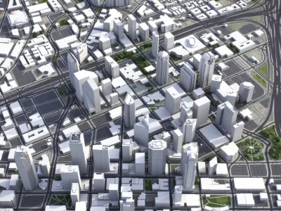 Dallas Low-poly 3D model