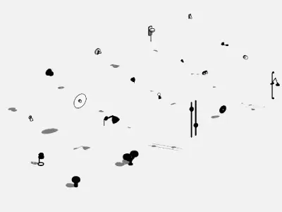 Wall lights - Pack of revit families 3D model