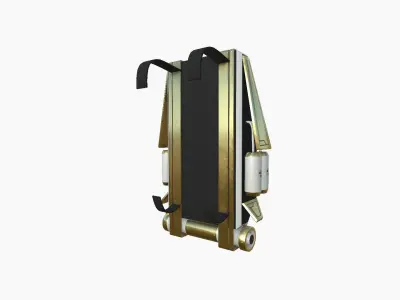 SciFi Backpack F04 White Gold - Fashion Character Design Low-poly 3D model