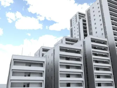 Array House Example Free low-poly 3D model