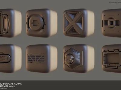 Hard-Surface Alphas Vol 01 Texture