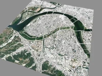 Cityscape New Taipei City Taiwan 3D model