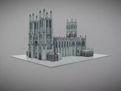 Washington National Cathedral Low-poly 3D model