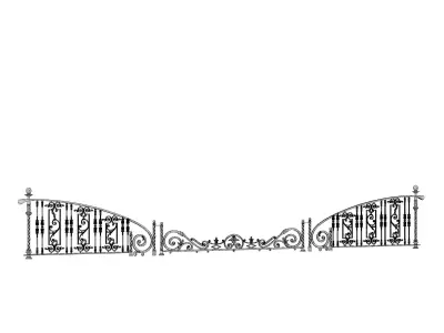 iron railings - fence 3D model