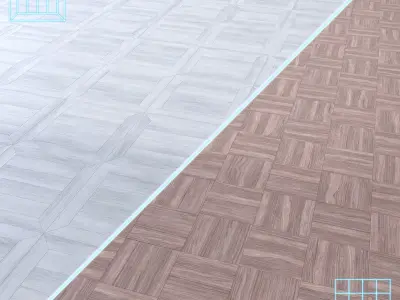 Parquet - Laminate - Wooden floor 2 in 1 Low-poly 3D model 128