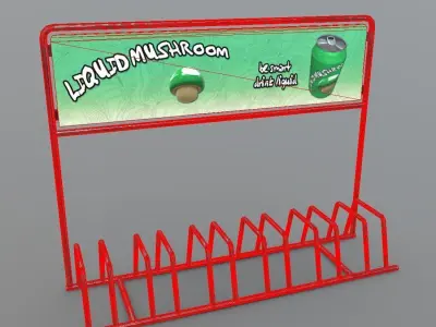 Bicycle Stand  Low-poly 3D model