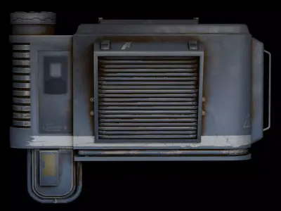 Sci-Fi-Wall Vent Low-poly 3D model