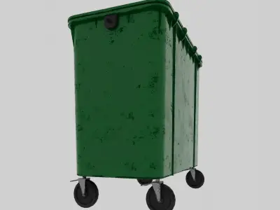 Hong Kong Barrel Type Trash Can 3D model