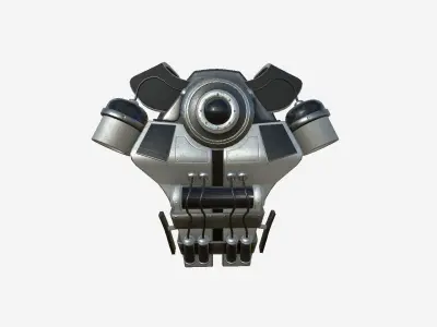 SciFi Backpack B08 Steel Bright - Fashion Character Design Low-poly 3D model