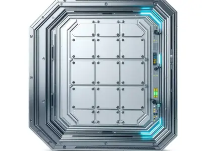 Futuristic Steel Door model pack Low-poly 3D model
