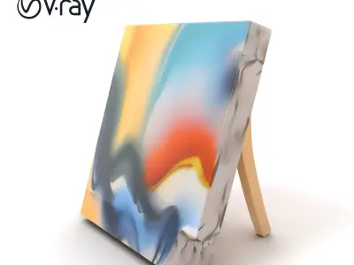 Impressionist Art Canvas 3D Model Pack Texture