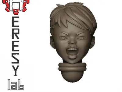 Heresylab - Female Sci-Fi heads for conversions SET 12 of 21 3D print model