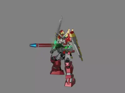 Attacker Gundam 18 3D model