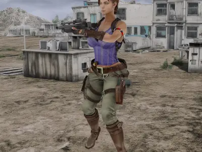 Sheva Post Apocalypse Female Warrior 3D print model