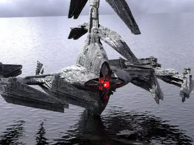 Sci-Fi Ocean Diver Ship 3  3D model