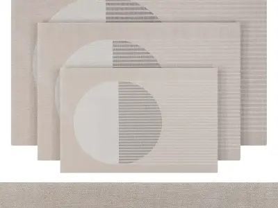 Carpet Anuk Beige 3D model
