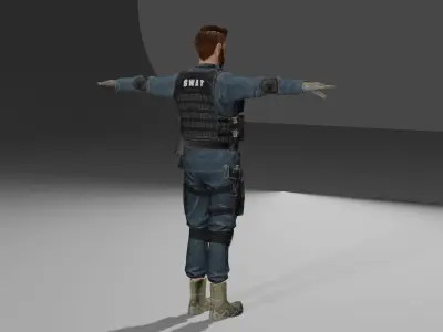 swat man 3D model