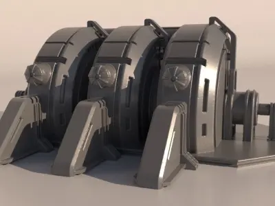 SCI-FI TURBINE for 3Dprint 3D print model