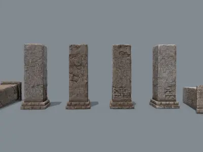 old ruin Low-poly 3D model