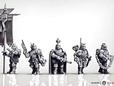 Feudal Guard Command Squad Elite 3D print model