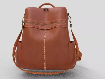 Leather bag 3D model