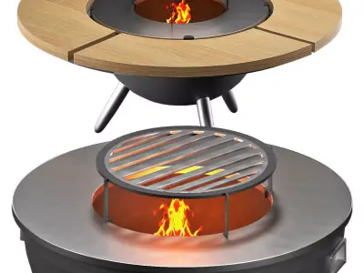 grill table 3D model