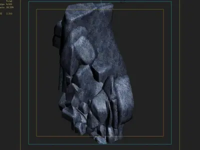 Mountain interior - stone 2 3D model