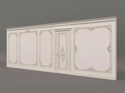 Wall Molding in Classic French style 18 3D model