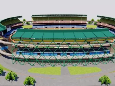 Aloha Stadium - Hawaii Low-poly 3D model