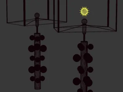 Pair of table Lamp by LA Studio  3D model