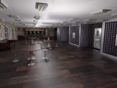 Prison Interior Low-poly 3D model