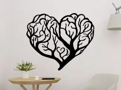 Heart Tree 2D Wall Decoration 3D print model