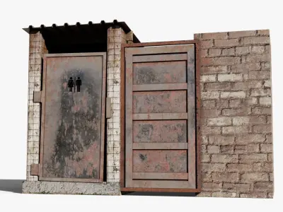 Outhouse Low-poly 3D model