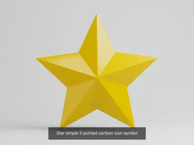 Collection of stars simple cartoon 3D Model Pack