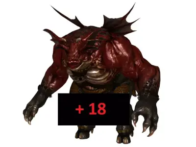 Monster with d-ick 02 3D model