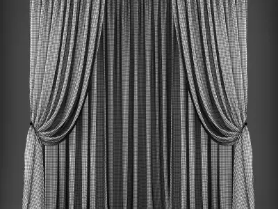 Curtain 3D model 330 Low-poly 3D model