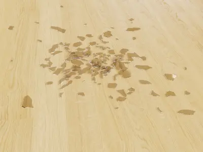 Broken Glass Debris - Large 3D model