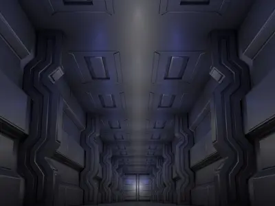 Sci Fi Corridor 3D model 42