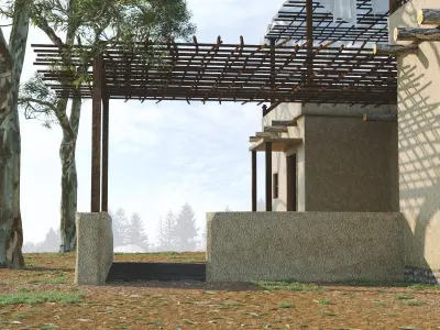 Desert House   Low-poly 3D model