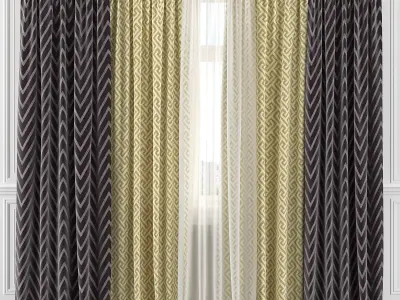 Curtain Set 195C 3D model