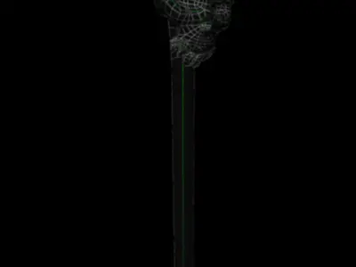 Pole Skull Low-poly 3D model