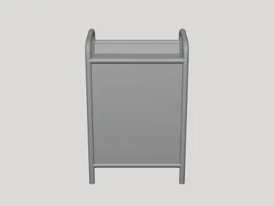 Metal Frame Sign Stand - Geometry Only No Textures No Materials 3D model