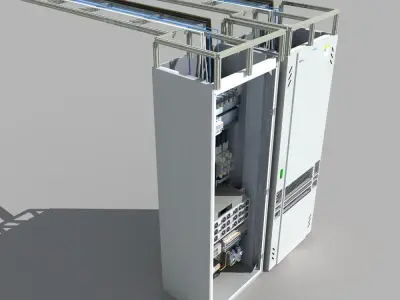 Telecom Power System 01 3D model